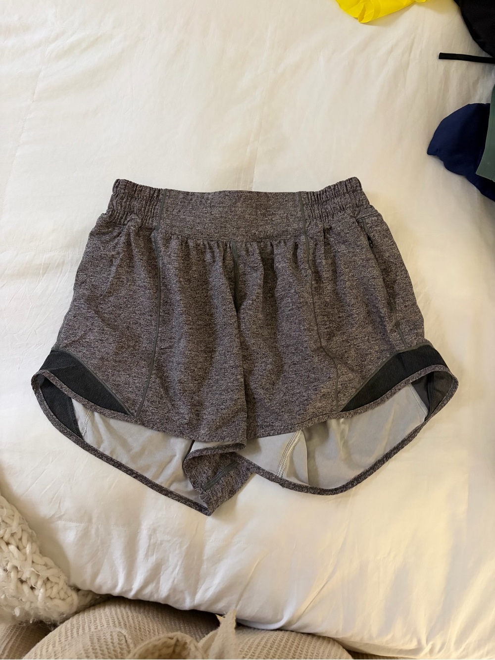 lululemon athletica Heather Gray Athletic Running Shorts